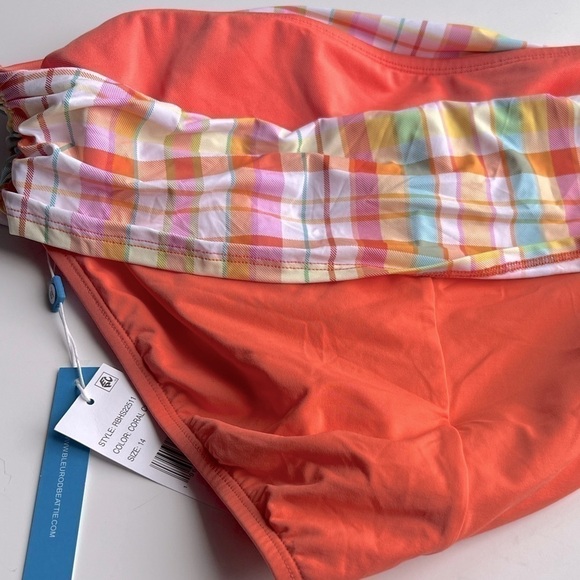 BLEU BY ROD BEATTIE Hip To Be Square Sarong Hipster Bikini Bottoms  New 12 coral - Picture 7 of 7